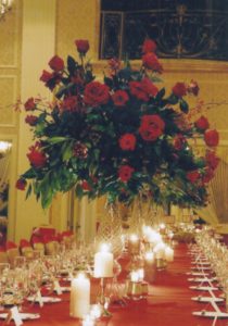 Wedding Centerpieces at the Imperial Ballroom at the Pfister Hotel, Milwaukee, WI.